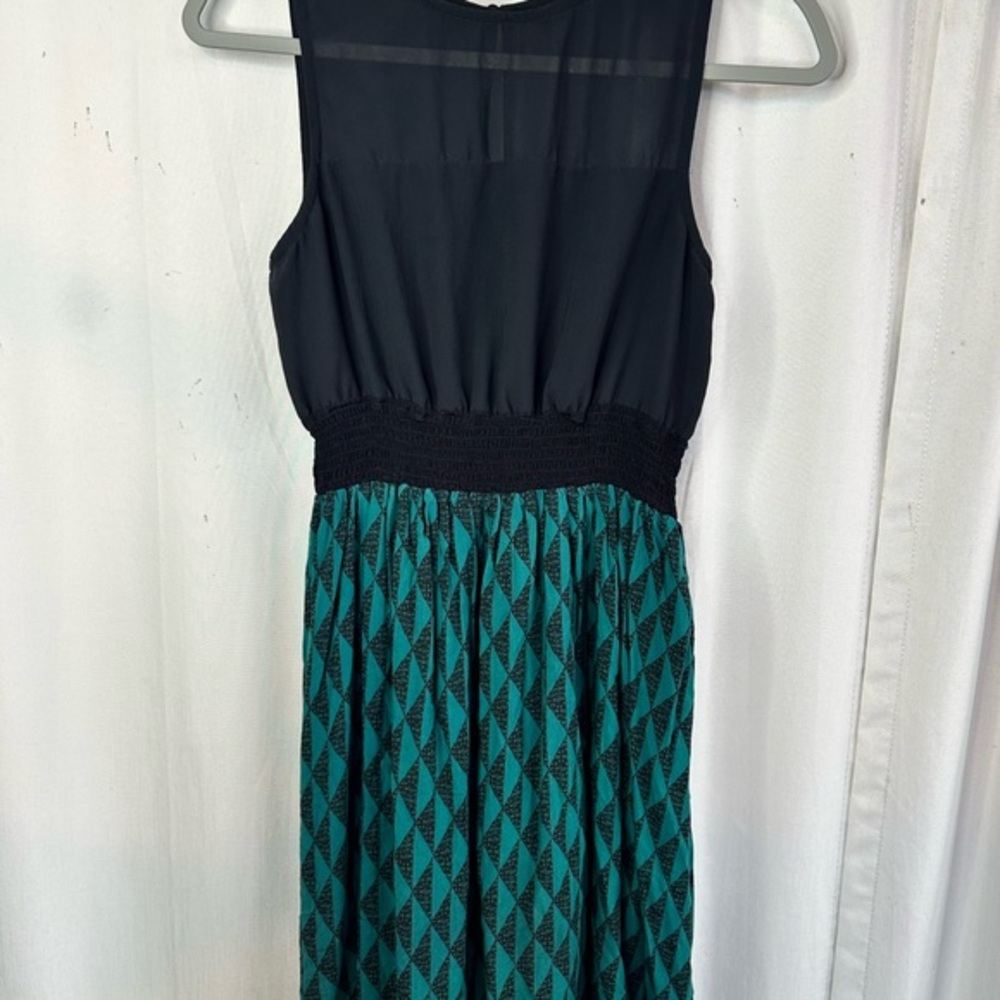 Manaola Black and Green Mini Dress Size Large